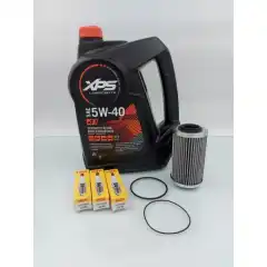 <p>Grunnvarene du b&oslash;r ha ved &aring;rlig service.</p>

<p>1 kanne olje 5W-40<br />
3 stk tennplugg DCPR8E<br />
Oljefilter (ny type for denne motoren)<br />
O-ring tynn og tykk til oljefilter</p>

<p>I tillegg anbefaler vi &aring; ha f&oslash;lgende avhengig av sesong:<br />
619590733, Anti Corrosive spray (Sommersesong)<br />
619590094, Storage Oil (Vinterlagring)</p>
