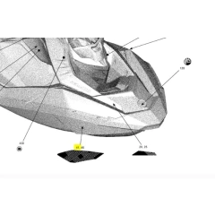 FRONT LEFT HULL DECAL, DRAGON RED FRONT SKROG VENSTRE SIDE