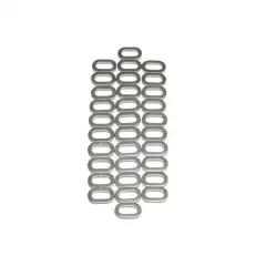 Skivesett av solid rustfritt st&aring;l erstatter direkte de originale plastskivene.<br />
En fantastisk kosmetisk oppgradering og &oslash;kt holdbarhet.<br />
Presist bearbeidede skiver er elektropolerte, som gir utmerket passform og finish.<br />
Et must for stadig fjerning og tilbakesetting av dekket for regelmessig vedlikehold og inspeksjon.<br />
Inkluderer 31 skiver for dekket foran og bak, pluss en ekstra skive.<br />
<br />
Se ogs&aring; 295100848 for &aring; bytte resterende skiver. 