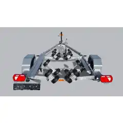 Innovativ Multiroller-henger med 16 selvregulerende ruller som sikrer jevn og trygg gang p&aring; hengeren under b&aring;topptak og utsetting. Hengeren har en solid varmgalvanisert og helsveiset st&aring;lramme. Skjermer og andre komponenter er I h&oslash;ykvalitetsst&aring;l med belegg i Magnelis&reg;, som er 3 ganger mer motstandsdyktig mot korrosjon enn vanlig st&aring;l som brukes. Skjermene er sterke og utformet slik at du kan st&aring; p&aring; de noe som forenkler jobben med &aring; komme til n&aring;r b&aring;ten er p&aring; hengeren.