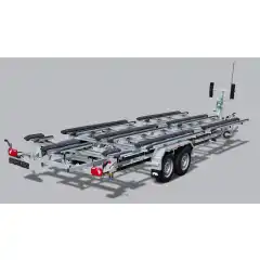 V&aring;r pontongb&aring;thenger med justerbare b&aelig;rearmer er egnet for transport av pontong- og tritoonb&aring;ter opptil <strong data-end="181" data-start="171">25 fot</strong>. De justerbare b&aelig;rerne gir god tilpasning til ulike b&aring;ttyper, og akselens plassering kan justeres for &aring; oppn&aring; riktig vektbalanse. Hengeren har en <strong data-end="385" data-start="328">ekstra solid og slitesterk, galvanisert sveiset ramme</strong> for lang levetid og trygg transport.