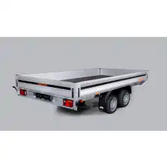 Med en ekstremt solid og holdbar varmgalvanisert (HDG) sveiset ramme og lette, men robuste aluminiumssider, samt front- og bakluker. Den doble torsjonsfj&aelig;ringen gir enest&aring;ende p&aring;litelighet. I tillegg til vanntetting er bunnen dekket med et sklisikkert belegg. Sidene, front- og baklukene kan enkelt &aring;pnes og fjernes, noe som gir praktisk lastemulighet fra alle sider.