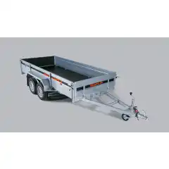 Er du lei av at tilhengeren hopper bak bilen din? I kombinasjon med bladfj&aelig;rer og st&oslash;tdempere gir den balansert tandemaksling p&aring; denne tilhengeren ekstra stabilitet under de mest krevende forhold. Ekstremt sterk sveiset ramme og tipp gj&oslash;r den enda bedre. Tilgjengelig med mye utstyr.