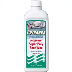 <h2>Den ultimate "sunblock" for b&aring;ter, biler og bobiler. Epifanes Seapower Super Poly-Boat Wax gir en langvarig blank overflate.</h2>
Epifanes Seapower Super Poly Boat Wax inneholder 100 % ren Carnaubavoks som gir maksimal beskyttelse mot v&aelig;r og UV-eksponering. Voksen er kjent for sin brukervennlighet, og dens evne til &aring; motst&aring; kraftig eksponering for saltvann og ultrafiolett str&aring;ling. Den gir en speilblank overflate, som varer en hel sesong.<br />
<br />
Voksen er egnet for glassfiber, metaller og alle malte og lakkerte overflater. Den er ogs&aring; egnet til &aring; skape et ekstra UV-filter p&aring; lakkert tre.<br />
<br />
- Volum: 500 ml<br />
<br />
<b>Mer info:</b><br />
<a href="https://webserver.flak.no/vbilder/epifanes_brosjyre.pdf" target="_blank">- Epifanes brosjyre</a><br />
<br />
<br />
<strong>Sikkerhetsinformasjon for Epifanes Seapower Super Poly-Boat Wax</strong><br />
<a href="https://app.ecoonline.com/+spf3e3f9be24350f2ccc78fde8dfef17e8bab2dfc142f5e6ae98adc2df8b7f0a50d9cf9001205dad7c3cc043cd85d3bd538aaad997a5916ce518f253505a5bbac80f2ec6d8e8188dcc7edff7ecdf6bf992" target="_blank">- Sikkerhetsdatablad</a> (pdf)

<ul>
	<li>H226 Brannfarlig v&aelig;ske og damp.</li>
	<li>H315 Irriterer huden.</li>
	<li>H318 Gir alvorlig &oslash;yeskade.</li>
	<li>H336 Kan for&aring;rsake d&oslash;sighet eller svimmelhet.</li>
	<li>H373 Kan for&aring;rsake skader p&aring; det sentrale nervesystemet ved lengre eller gjentatt eksponering.</li>
	<li>H412 Skadelig, med langtidsvirkning, for liv i vann.</li>
</ul>

<img alt="" src="https://cdn.ecoonline.com/ui/pictograms/GHS02.svg" width="50" /> 
<img alt="" src="https://cdn.ecoonline.com/ui/pictograms/GHS05.svg" width="50" /> 
<img alt="" src="https://cdn.ecoonline.com/ui/pictograms/GHS07.svg" width="50" /> 
<img alt="" src="https://cdn.ecoonline.com/ui/pictograms/GHS08.svg" width="50" />
