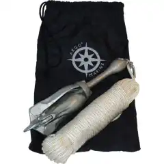 <h2>Komplett sett med sammenleggbar paraplydregg i galvanisert st&aring;l og dreggline.</h2>
Dreggen leveres komplett med kause, og settet er pakket i en praktisk, marinebl&aring; nylonsekk med sn&oslash;ring.<br />
 