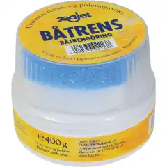 <h2>Et av SeaJets mest popul&aelig;re produkter! Den superallsidige b&aring;trensen kan brukes til s&aring; &aring; si alt, og er sv&aelig;rt enkel i bruk.</h2>
Seajet B&aring;trens m/svamp b&aring;de renser, pleier og polerer i &eacute;n og samme operasjon. Den kan brukes p&aring; en mengde materialer, som for eksempel plast, lakkerte flater, rustfritt st&aring;l, krom, gummi, skai, glass og porselen. Den inneholder kun naturlige stoffer, og er helt fri for slipepasta. Boksen kommer med svamp. Et must-have produkt for b&aring;ten, bobilen , hjemmet etc<br />
<br />
- Bruksomr&aring;der: Plast, lakkerte flater, gummi, rustfritt st&aring;l, krom, skai, glass og porselen<br />
- Nettovekt: 400 g.