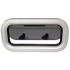 Portlight i aluminium, rektangulær