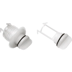 Lenseplugg nylon hvit
