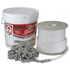 Quick Slim Splice ankerline med tau og kjetting 8 mm